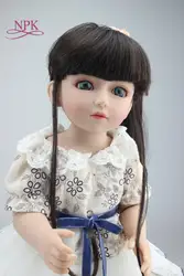 NPK BJD 18 ''45 см Американская милая девочка кукла реборн Детские куклы полный ручной работы полный виниловый детские игрушки лучший подарок