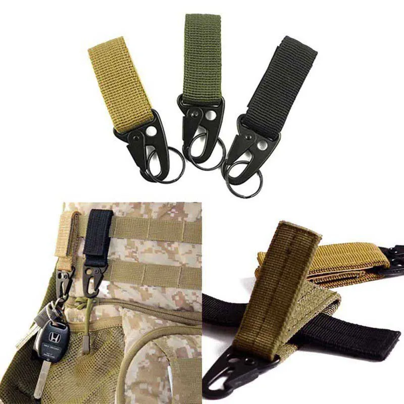Buy 2017 Military Outdoor Bag Hooks Nylon bing Backpack Hook Hanger
