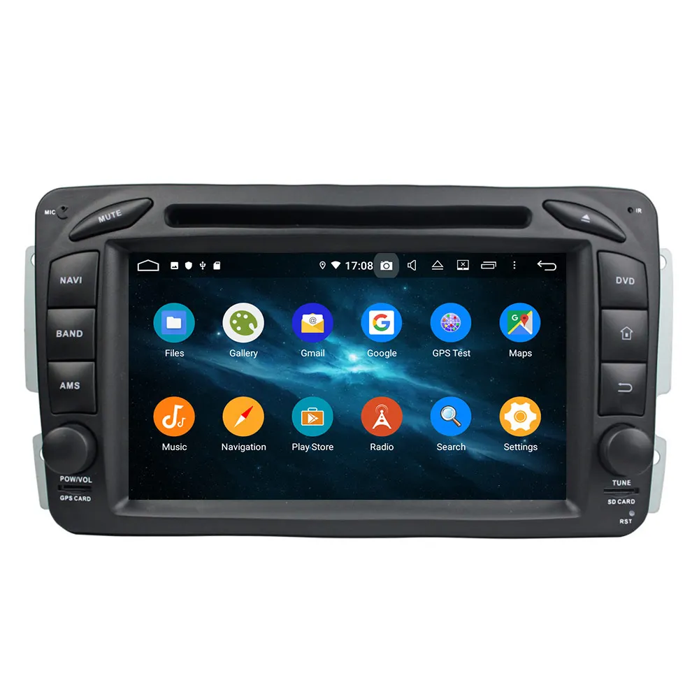 Perfect Newest 4+64G Car DVD Player GPS Radio For Benz ML W163/CLK W209 2002-2005 C-Class W203 SLK Navigation Multimedia Headunit DSP 3