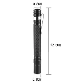 

CASTNOO Telescopic Zoom Portable Clip Mini Pocket LED Flashlight Penlight Torch Light Pen Lamp By AAA