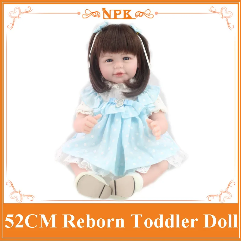 

Unique Middle Long Hair 52cm 20inch New Reborn Toddlers Dolls Hot Sell Reborn Cheap Dolls For Kids As Birthday /Christmas Gift