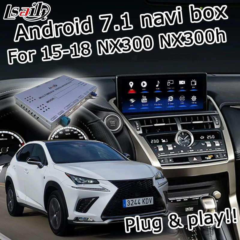 Android/carplay интерфейсная коробка для Lexus NX200t NX300h NX300 NX- и т. д. видео интерфейс gps навигация по lsailt