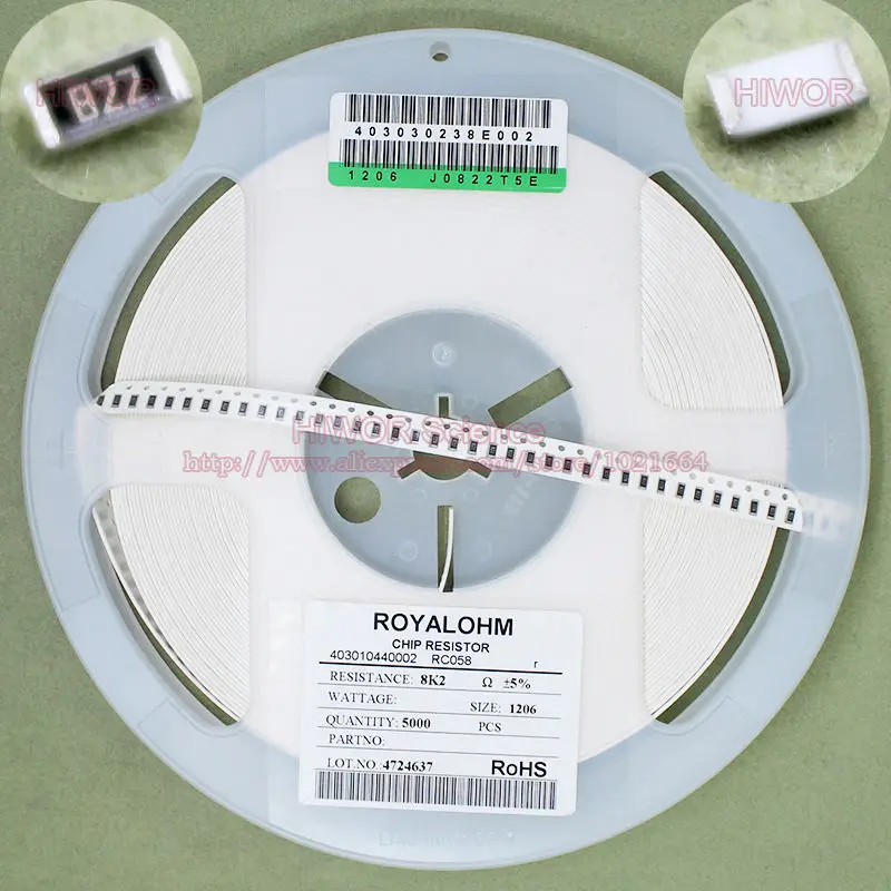 Buy (1000pcs/lot) 1206 8.2K Ohm 5 SMD Chip Resistor Thick Film Resistor 5 8K2