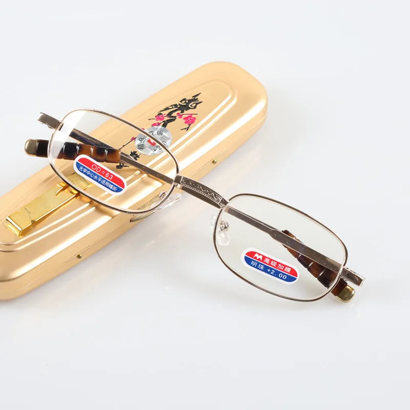 Slim Pocket Eye Glasses Mini Stylish Metal Foldable Reading Glasses