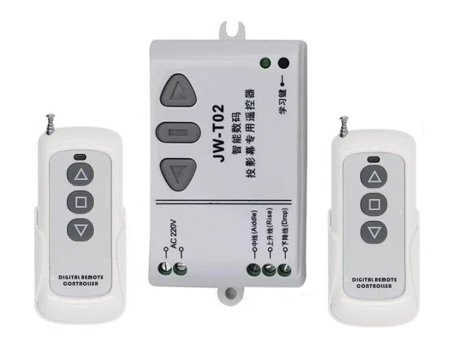 

AC 220V Digital Projection Screen Controller Electrical Curtain Motor Wireless Remote Control Switch Receiver 315/433MHZ