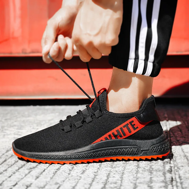 

2019 Autumn and Summer New Leisure Sports Shoes Men's Summer Trendy Shoes Low-Up Breathable Fashion Casual Black Running Shoes