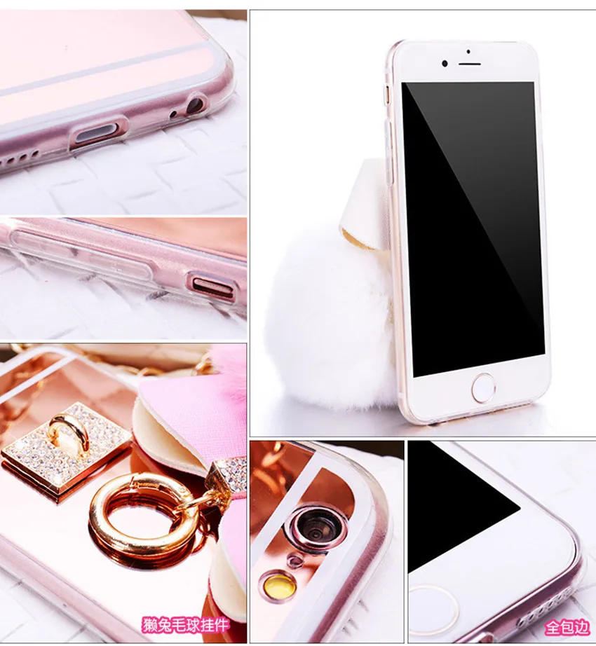 For-iPhone-5-5S-6-6S-7-8-Plus-X-Luxury-Rhinestone-Bowknot-Fur-Ball-Pompom (5)