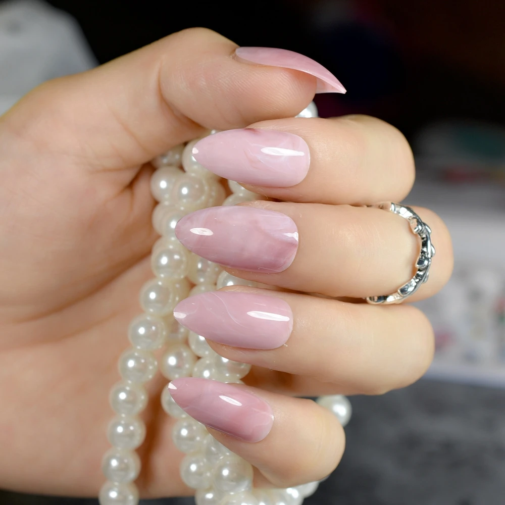 Aliexpress.com : Buy Almond Design Artificial Nail Art ...