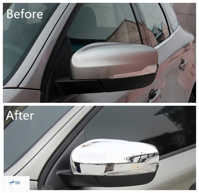 

Exterior ! For VOLVO XC60 2014 2015 2016 ABS Chrome Side Door Rearview Mirrors Cover Trim 2 Pcs