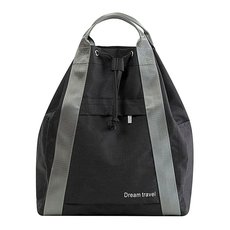 

Travel shoulder backpack with drawstring portable travel large capacity cationic waterproof travel hand luggage s bag