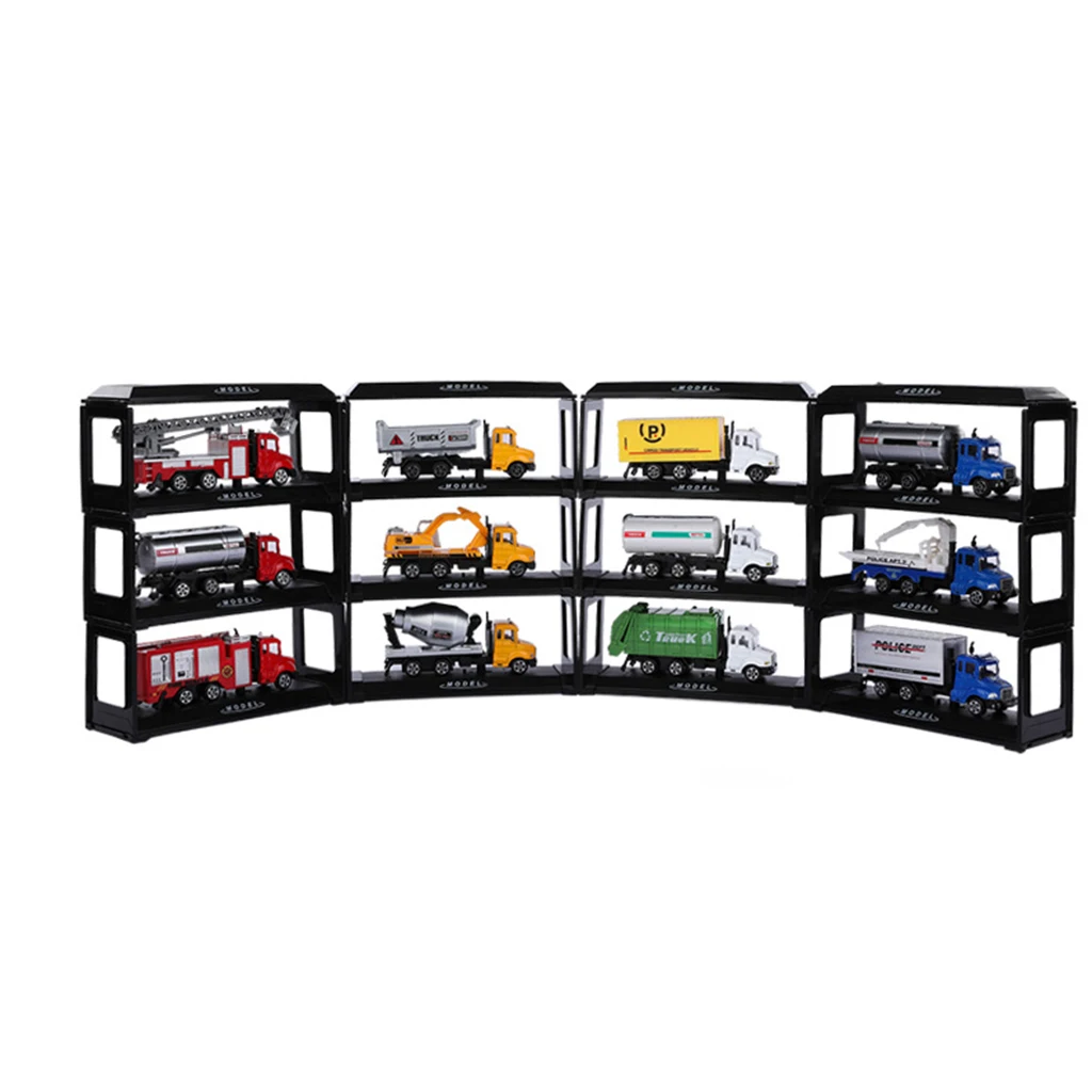 1/64 Truck Model Pull Back Construction Engineering Truck Vehicles Toy for Kids DIY Play Kits For Boys Children Educational Toys