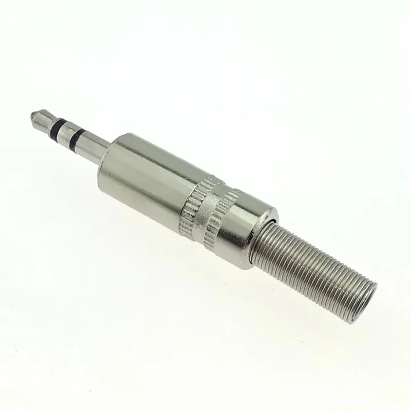 3 5mm Plugs Jack 3 5mm Connector Stereo two channel Headphone Plug Audio Connector Nickel Plated Can be Wired