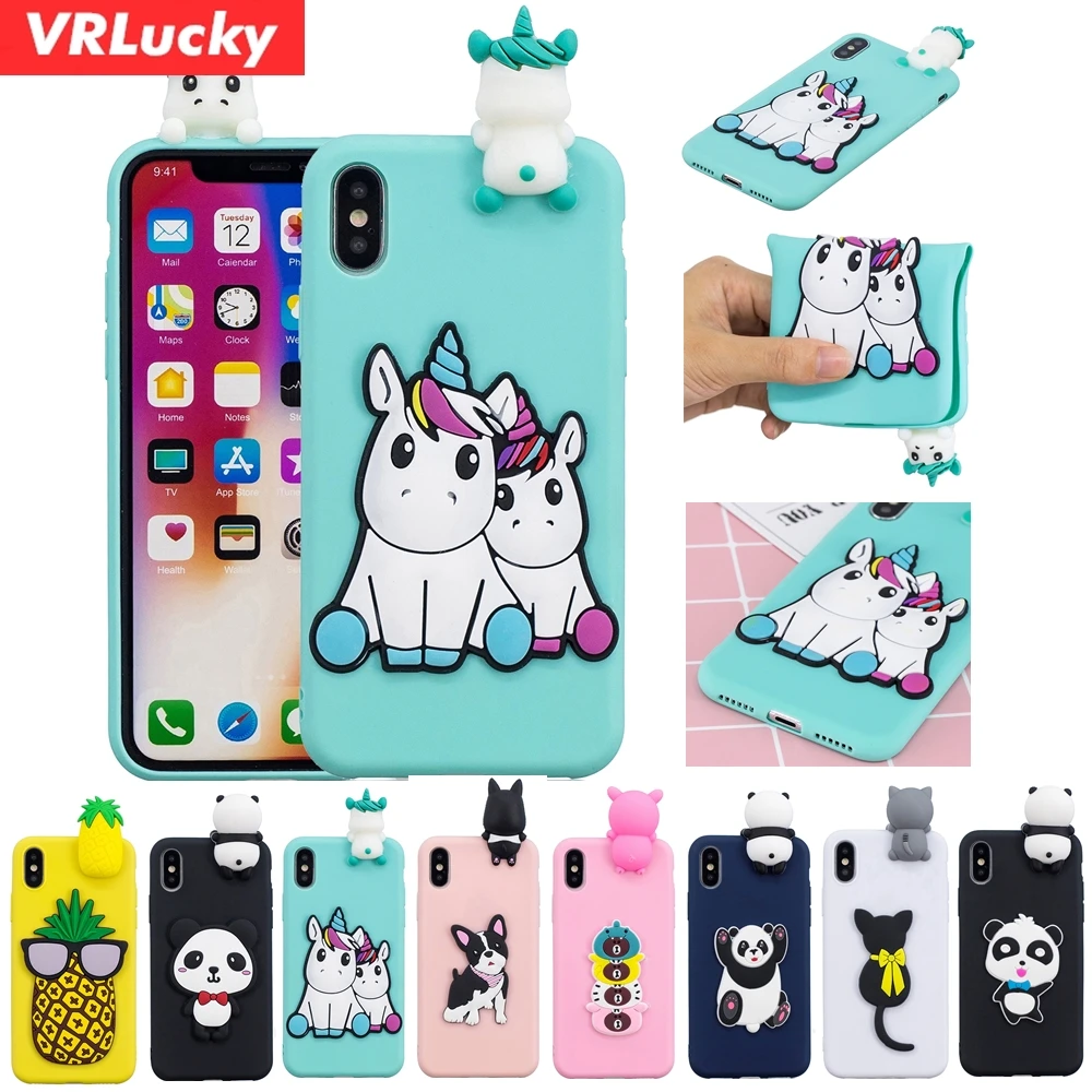 

VRLucky Unicorn Panda Cat Pattern TPU Phone Case For Samsung S9 S8 Plus S6 S7 Edge Note 8 9 J3 J5 J7 A3 A5 A7 A6 A8 J4 J6 Case