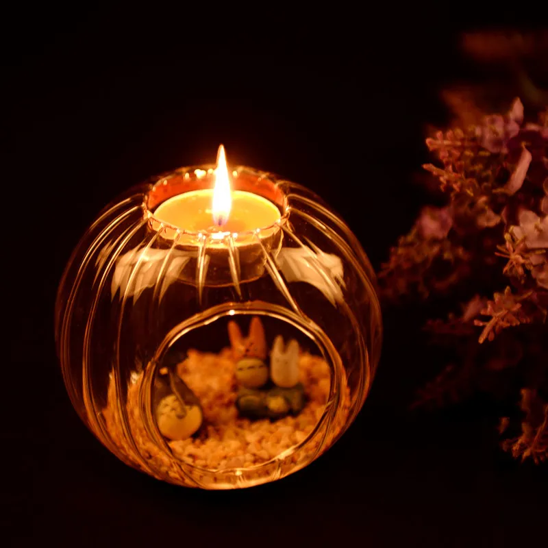 Free Shipping Diameter=10cm 8pcs/pack Glass Ball Candle Holder Home