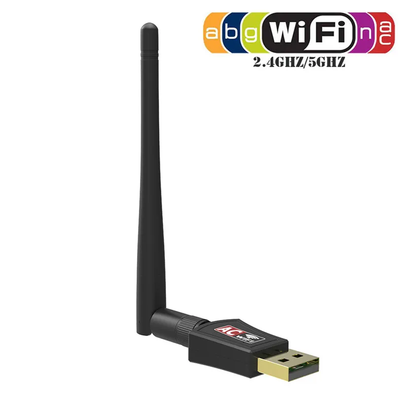 Robotsky 600 м USB Беспроводной Wi-Fi сетевой карты 802.11ac двухдиапазонный сетевой адаптер для Оконные рамы XP/Vista/7 /8.1/10 Mac OS