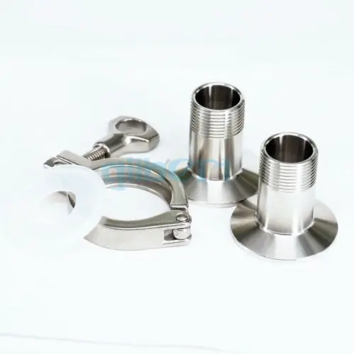 Набор тройных зажимов 1/2 &quotBSPT Male x 1 5&quot SUS304 нержавеющая сталь санитарный фитинг
