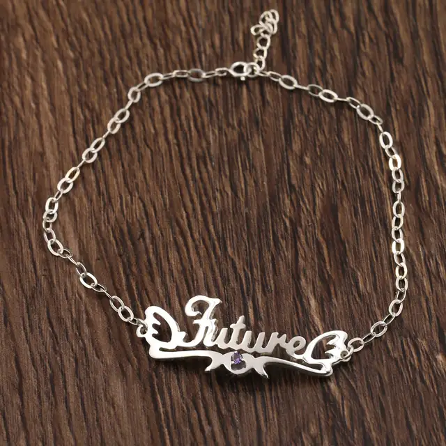 Customized Nameplate Ankle Bracelets Women Birthstone Personalized Name Anklets Bracelet Foot Jewelry Christmas Gifts Customized Nameplate Ankle Bracelets Women Birthstone Personalized Name Anklets Bracelet Foot Jewelry Christmas Gifts