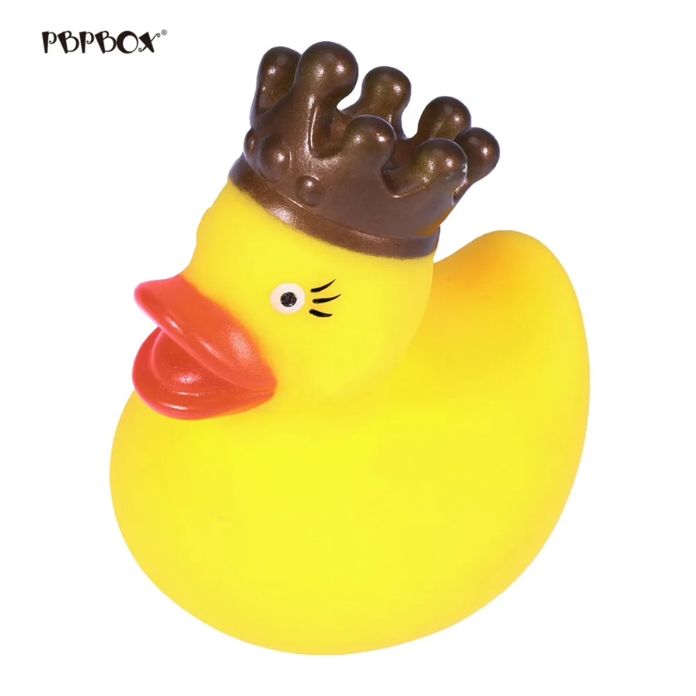 

1pcs Crown Duck Bath Toy Cartoon Safe Bathtub Beach Bathing Toy Yellow Cute Ducks Gift For Kids Baby Toddler