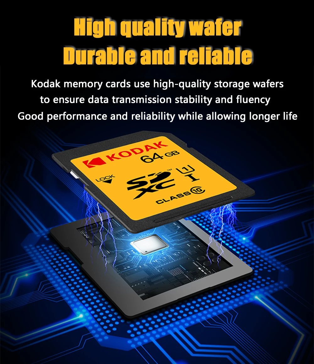 KODAK U1 высокое Скорость sd-карту 32 ГБ 80 МБ/с. 16 Гб 50 МБ/с. флеш-карта Class10 карты SD карты памяти для цифровых зеркальных фотокамер/HD камера карты