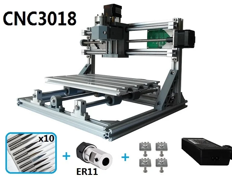 CNC3018 withER11 diy мини ЧПУ гравировальный станок лазерная гравировка Pcb ПВХ фрезерный