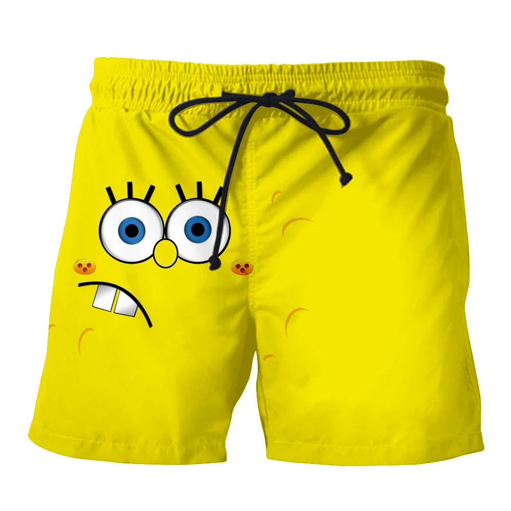 3D Cartoon Spongebob Casual Shorts Summer Trousers For Fashion Women//Men Short