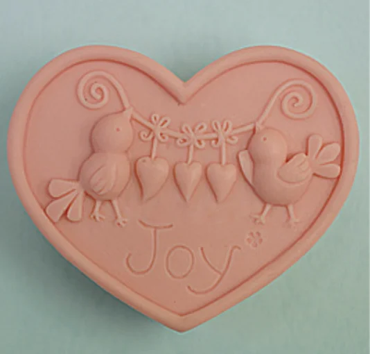 Силиконовая форма для мыла в форме сердца Joy Birds H525|silicone soap mold|craft moldshandmade mold |