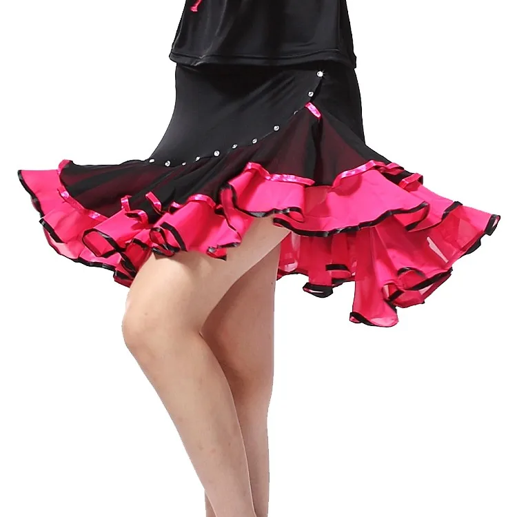 Женские юбки для латинских танцев, стразы, для выступлений/для занятий ча-ча/румаб/Самба/юбка для латинских танцев, красный/зеленый/синий/фиолетовый/розовый