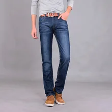 2017 Men Jeans New winter male Brand jeans Fashion Slim warm denim trousers thickening Business casual jeans men 38 T9521