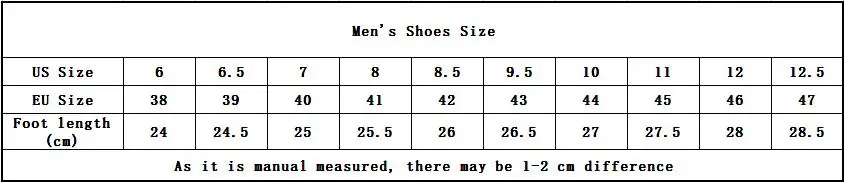 men shoes size