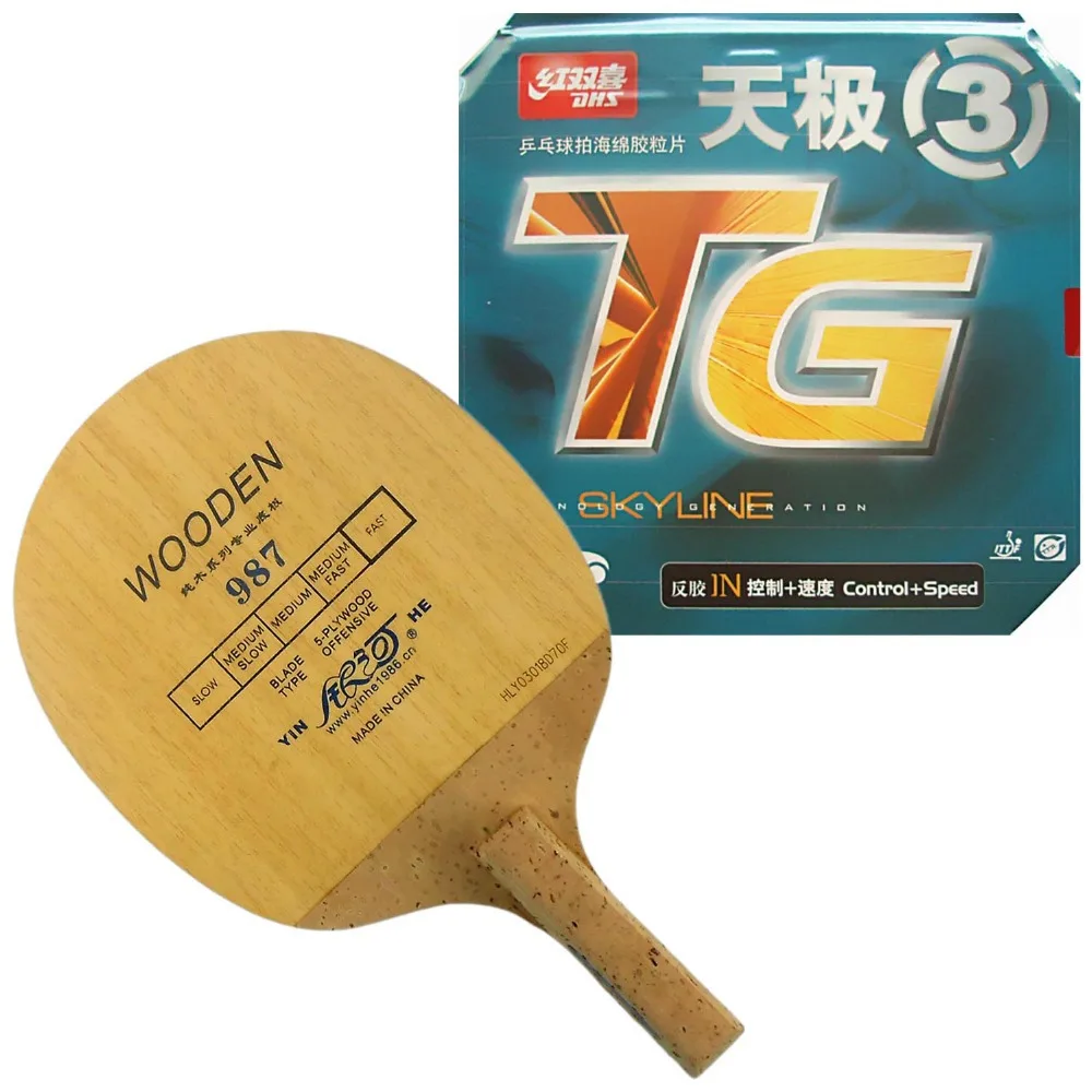 

Pro Table Tennis (PingPong) Combo Racket: Galaxy YINHE 987 with DHS NEO Skyline-TG3 Japanese Penhold JS