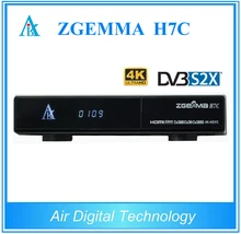 2pcs/lot 4K Ultra HD Zgemma H7C cable tv receiver combo DVB-S2X+2*DVB-T2/C 4k satellite receiver Linux Enigma2