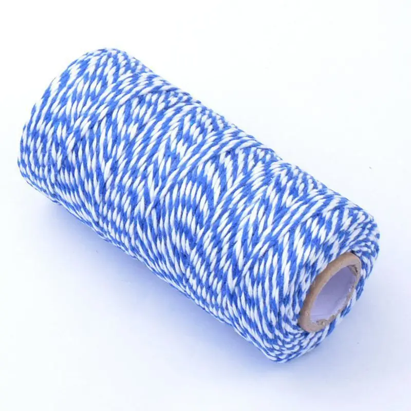 100 ярдов DIY Красочные 2ply Пекари Шпагат Веревка хлопок шнуры веревка для