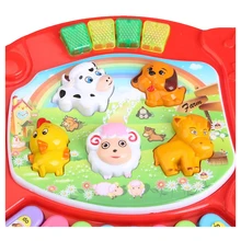 Горячая Распродажа для малышей и детей постарше музыкальное образование животных пианино, воспроизводящее звуки животных с фермы развивающая музыкальная игрушка