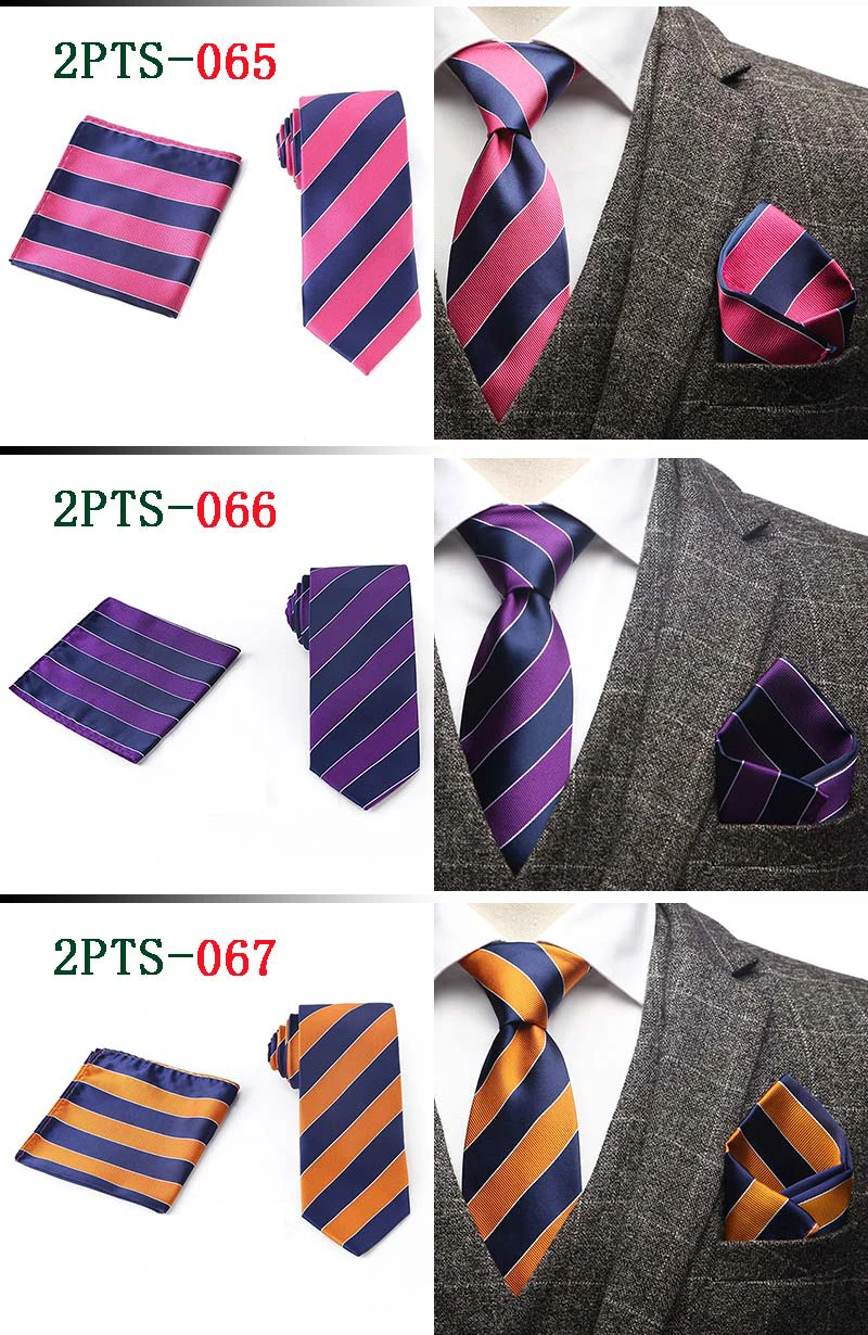 Хит 7,5 см мужской шелковый галстук полосатый клетчатый галстук с ярким узором носовой платок набор Мужские Классические Вечерние свадебные карманные квадратные галстуки наборы