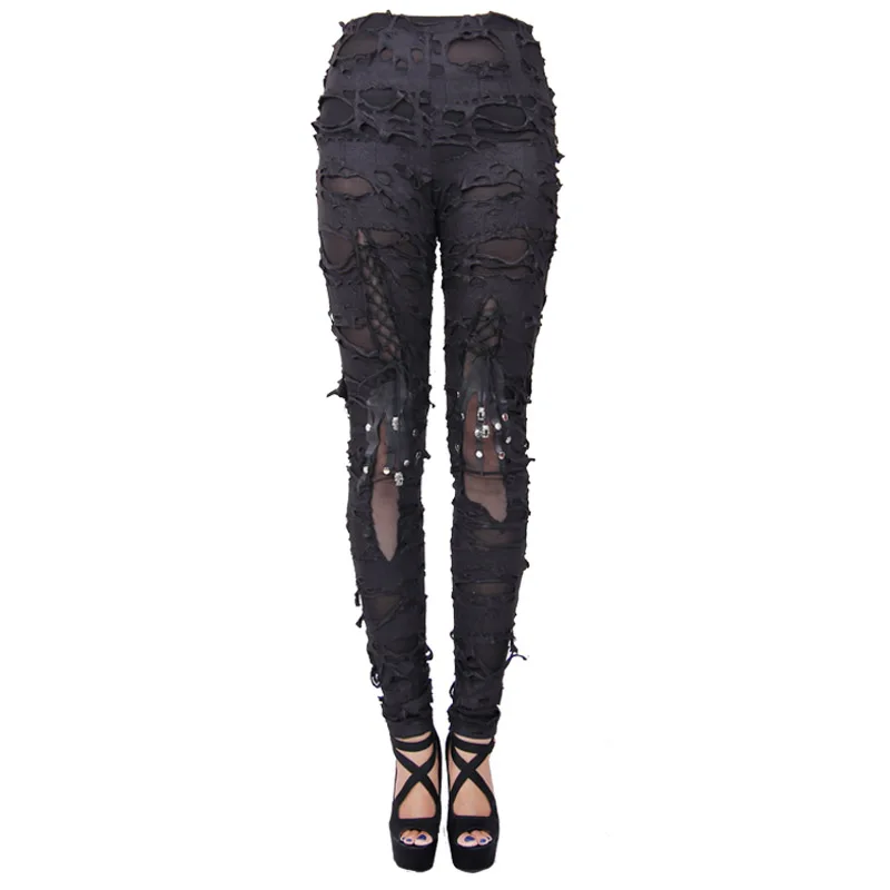 Gothic Steampunk Women Pants Tight Black Pants Women's Do Old Skull Hole Pants Trousers Women Long Pants Capris Large Sizes Gothic Steampunk Women Pants Tight Black Pants Women's Do Old Skull Hole Pants Trousers Women Long Pants Capris Large Sizes