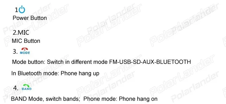 MP3/WMA/WAV плеер зарубежный склад горячая распродажа 1 DIN 12V стерео радио несколько эквалайзеров FM/SD/USB/AUX Bluetooth