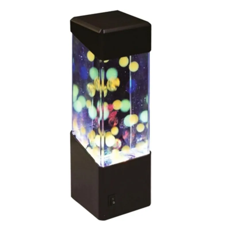 Chiclits Mini Aquarium Night Light Bedside Table Motion Jellyfish Lamp LED AquariumTank Colorful Decorative Lights For Kids Gift (13)