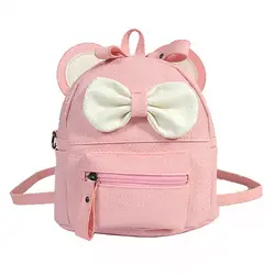 Рюкзак с рисунком для девочек, маленькая диагональная школьная сумка, Детский милый маленький рюкзак с бантом