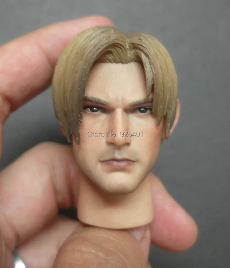 1/6 Copycat Resident Evil Leon Head Sculpt With Neck Fit 12'' Action Figure Toy 