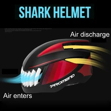 PROMEND Shark Bicycle Cycling Helmet EPS PC Ultralight Integrally Bike Mountain Road MTB Ventilated And Breathable 3 Colors Men