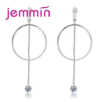 

Simple Anniversary Cubic Zircon Fine Round Pendant Earrings 925 Sterling Silver High Quality Party Jewelry Bijoux Femme