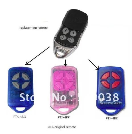 

ATA PTX-4 garage gate remote control, ATA replacement remote opener