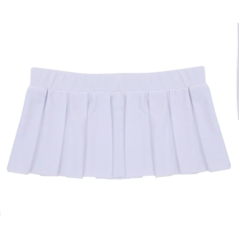 Женская сексуальная однотонная плиссированная мини-юбка с низкой посадкой для школьниц, ночная рубашка для вечеринки, Клубная одежда, Женская эластичная мини-юбка