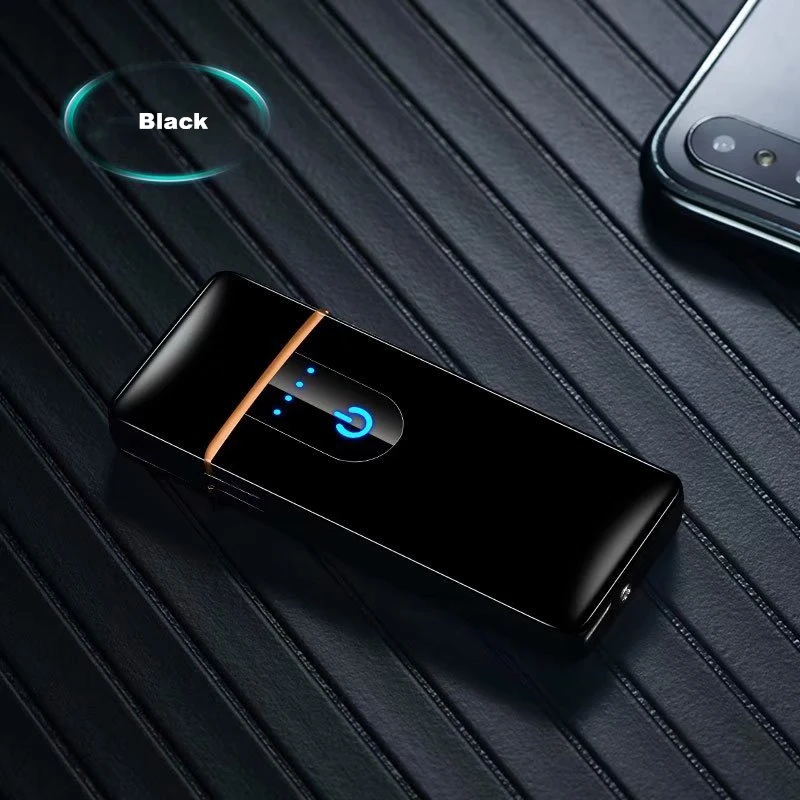 Ветрозащитная электрическая зажигалка с подключением к USB для сигарет дымчатые