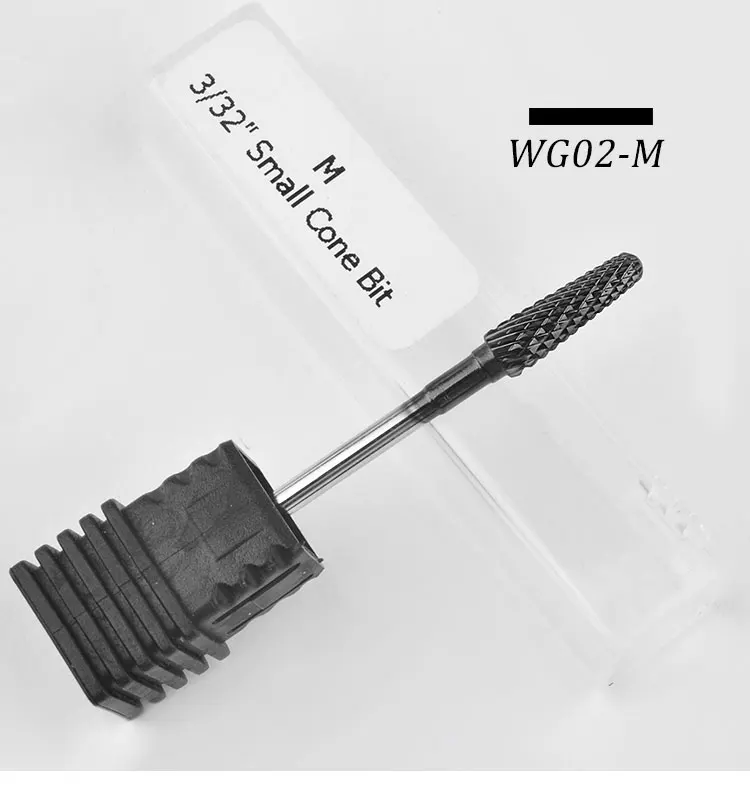 5 Types Black Tungsten Carbide Nail Drill Bit 3/32" Titanium Burr Bits Milling Cutter Electric Manicure Drills Accessories Tools - Цвет: 02