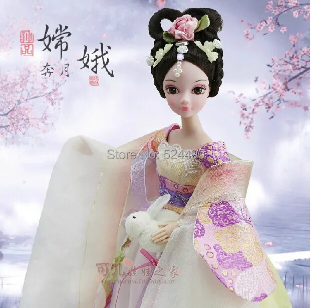 

Legal Copy Genuine Original 10 jointed Kurhn Doll China Myth goddess in the moon / Legend of the Moon Faery for Barbie Doll Gift