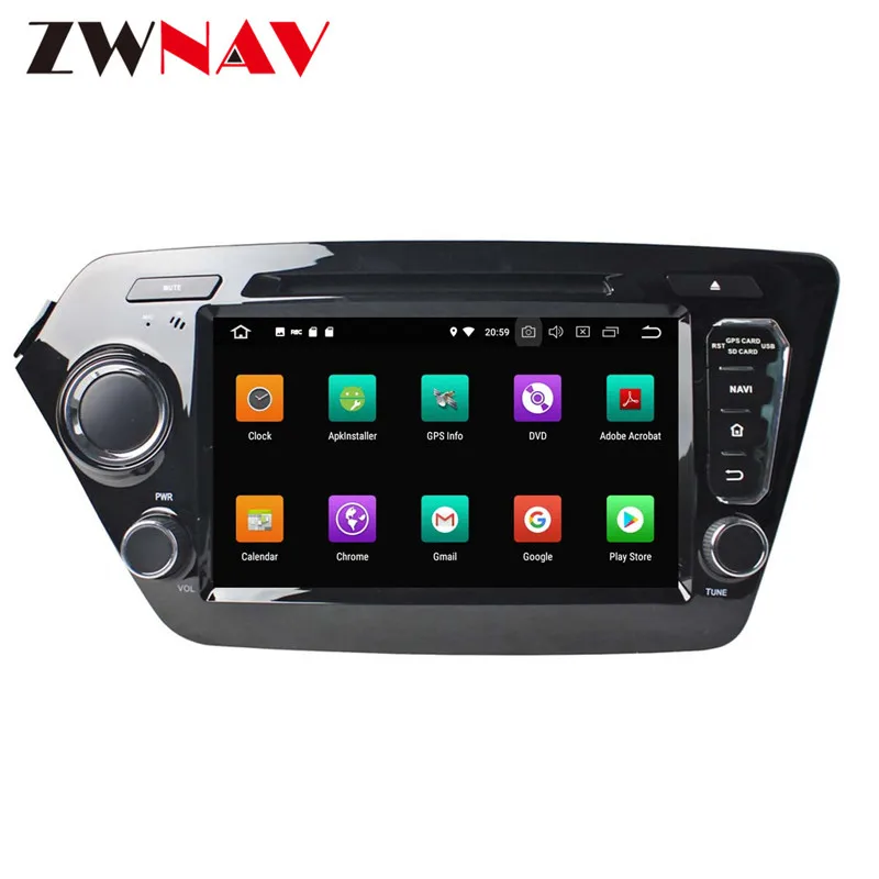 Cheap 2 Din Android 9.0 4+32GB IPS Screen Car DVD Player GPS Navigation For Kia K2 RIO 2010-2017 Car Radio Multimedia Headunit 4