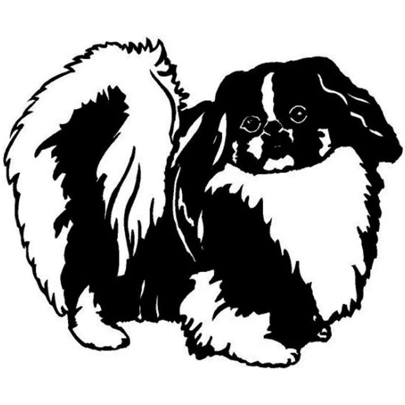 

15.2*12.6CM Pekingese Dog Car Stickers Lovely Vinyl Decal Car Styling Accessories Decoration Black/Silver S1-0610