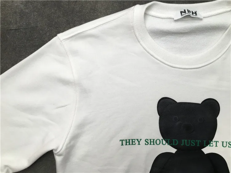 Новинка 19ss мужские толстовки с капюшоном с рисунком медведя Let us Just Rave толстовки с капюшоном бархатные хлопковые толстовки с ворсом для улицы в стиле хип-хоп# G84