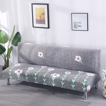 

Print Armless Sofa Cover Stretch Blending Couch Covers No Armrests Sofa Elastic Cover Furniture Protector Four Season Sofa Cove